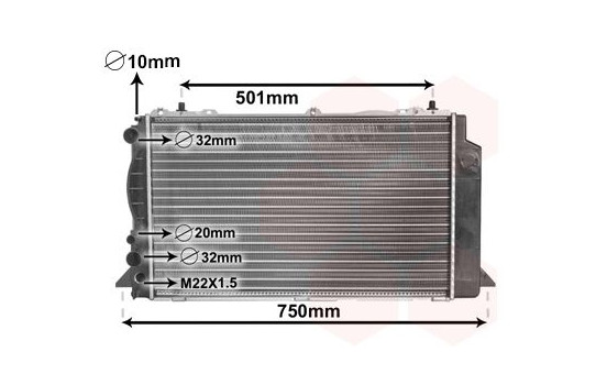 Radiator, engine cooling 03002089 International Radiators, Image 2