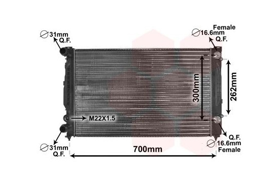 Radiator, engine cooling 03002122 International Radiators, Image 2