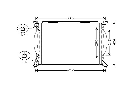 Radiator, engine cooling 03002195 International Radiators