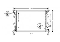 Radiator, engine cooling 03002203 International Radiators