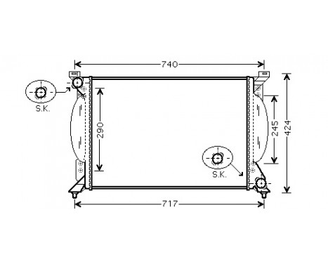 Radiator, engine cooling 03002203 International Radiators