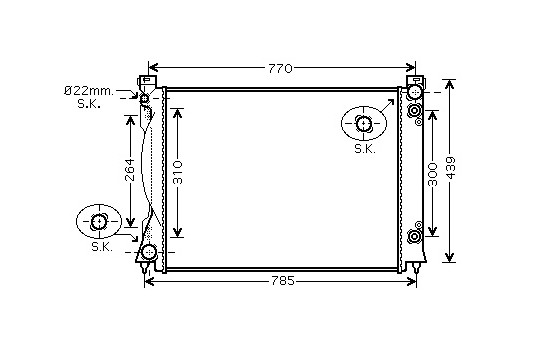 Radiator, engine cooling 03002236 International Radiators