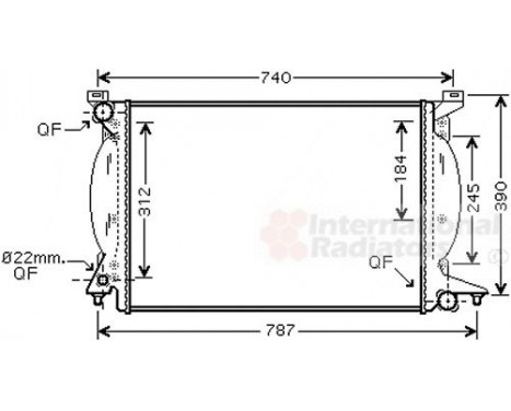 Radiator, engine cooling 03002243 International Radiators, Image 2