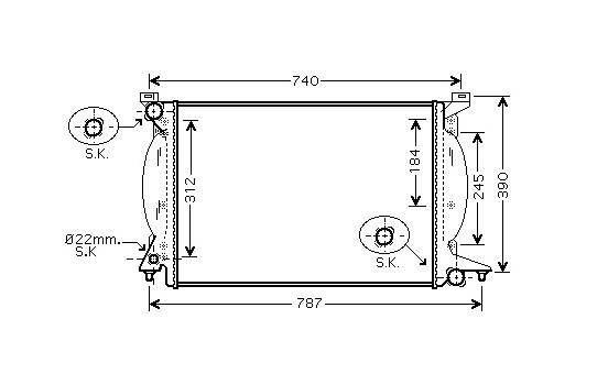 Radiator, engine cooling 03002243 International Radiators