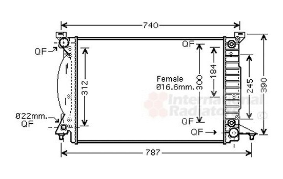 Radiator, engine cooling 03002244 International Radiators, Image 2