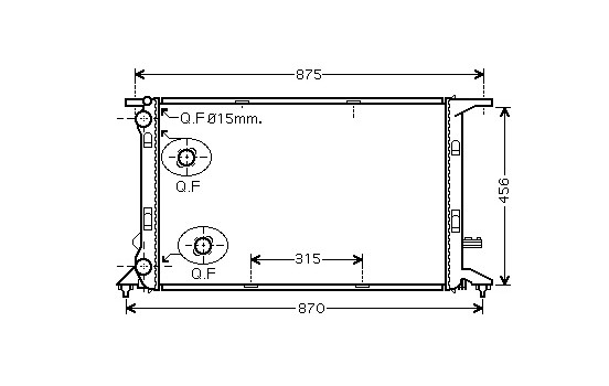 Radiator, engine cooling 03002292 International Radiators, Image 2