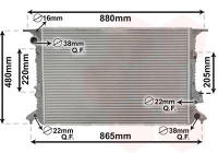 Radiator, engine cooling 03002365 International Radiators