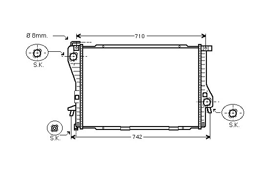 Radiator, engine cooling 06002301 International Radiators