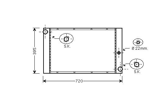 Radiator, engine cooling 06002337 International Radiators