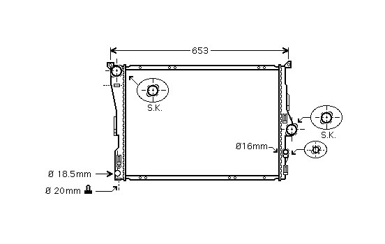 Radiator, engine cooling 06002343 International Radiators