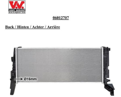 Radiator, engine cooling 06012707 International Radiators, Image 2