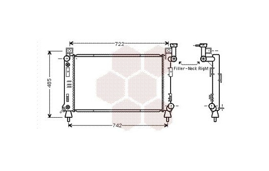 Radiator, engine cooling 07002027 International Radiators, Image 2