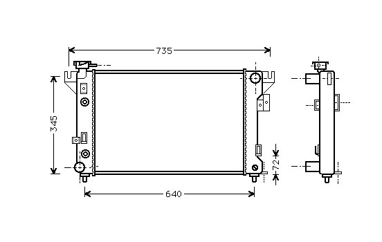 Radiator, engine cooling 07002032 International Radiators