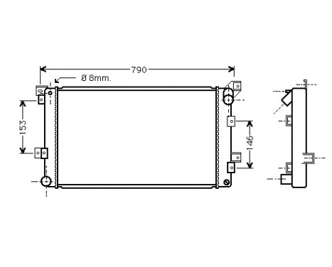 Radiator, engine cooling 07002033 International Radiators