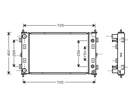 Radiator, engine cooling 07002034 International Radiators