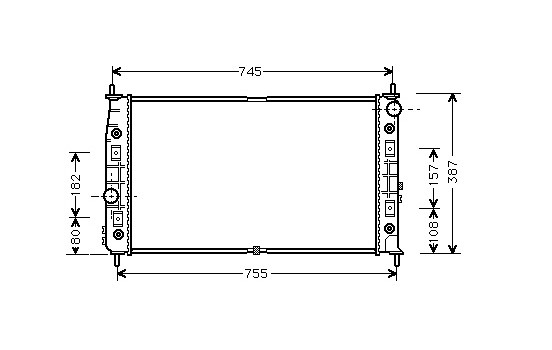 Radiator, engine cooling 07002054 International Radiators