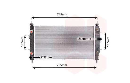 Radiator, engine cooling 07002054 International Radiators, Image 2
