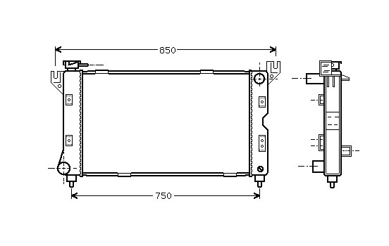 Radiator, engine cooling 07002085 International Radiators