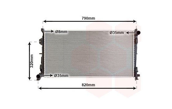 Radiator, engine cooling 07002092 International Radiators, Image 2