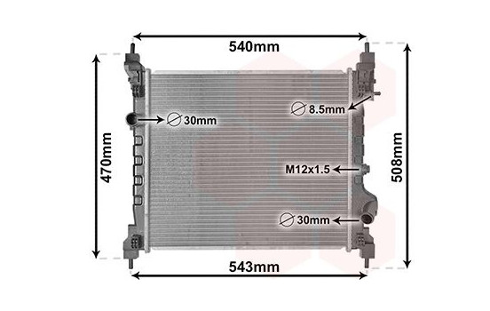 Radiator, engine cooling 08012702 International Radiators