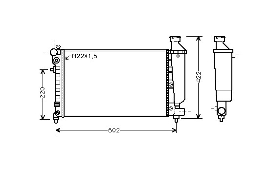 Radiator, engine cooling 09002117 International Radiators