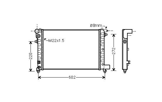 Radiator, engine cooling 09002120 International Radiators