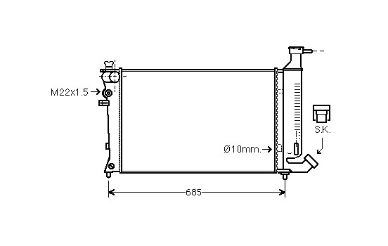 Radiator, engine cooling 09002124 International Radiators