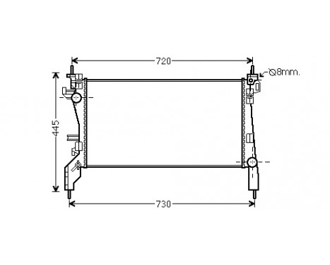 Radiator, engine cooling 09002262 International Radiators