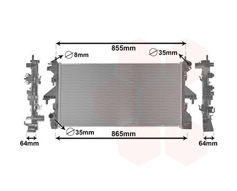 Radiator, engine cooling 09012711 International Radiators Radiator, engine cooling 09012711 International Radiators