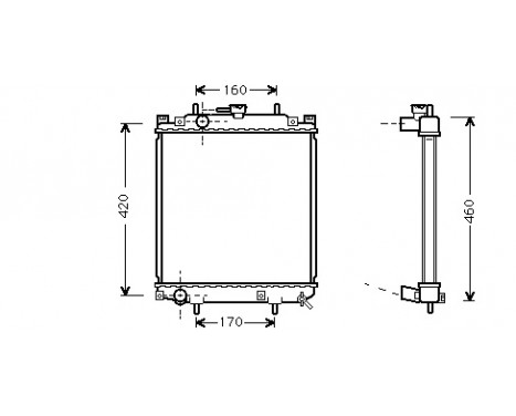 Radiator, engine cooling 11002046 International Radiators