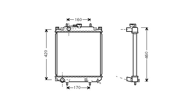 Radiator, engine cooling 11002046 International Radiators