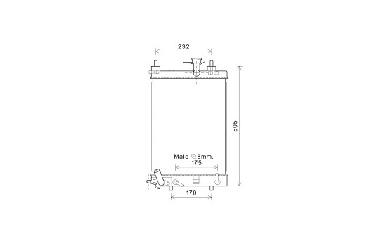 Radiator, engine cooling 11002070 International Radiators