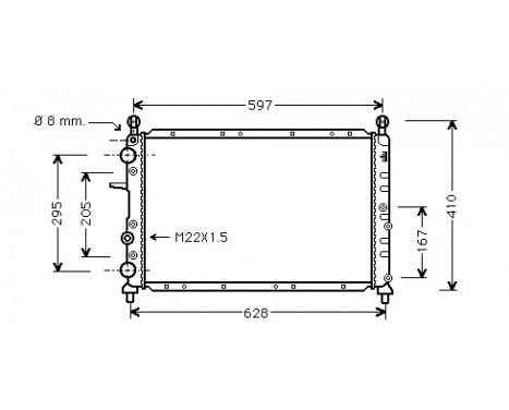 Radiator, engine cooling 17002096 International Radiators