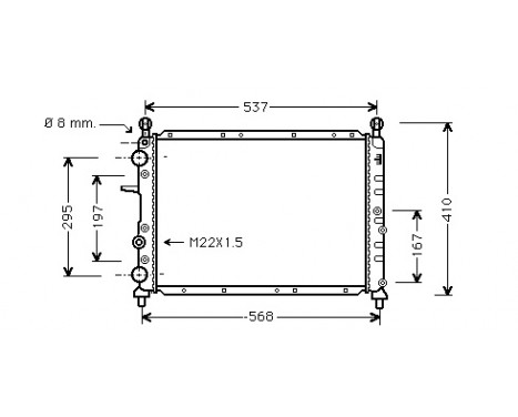 Radiator, engine cooling 17002109 International Radiators