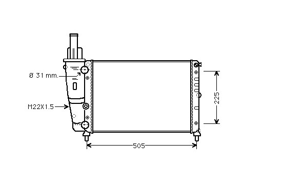Radiator, engine cooling 17002138 International Radiators