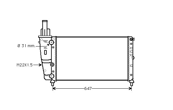 Radiator, engine cooling 17002141 International Radiators