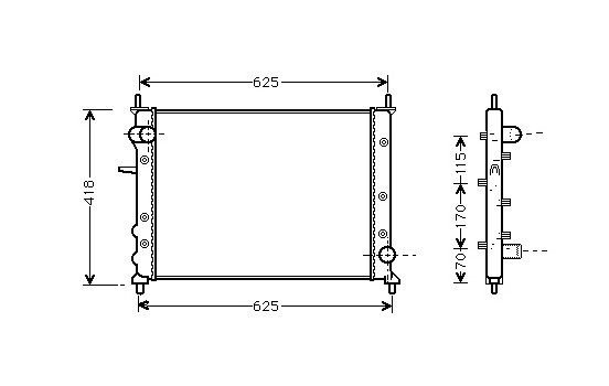 Radiator, engine cooling 17002227 International Radiators