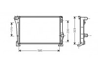 Radiator, engine cooling 17002279 International Radiators
