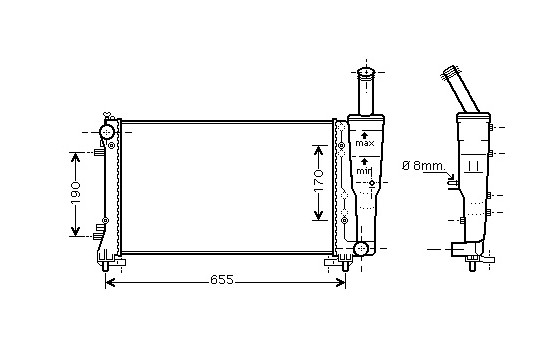 Radiator, engine cooling 17002297 International Radiators