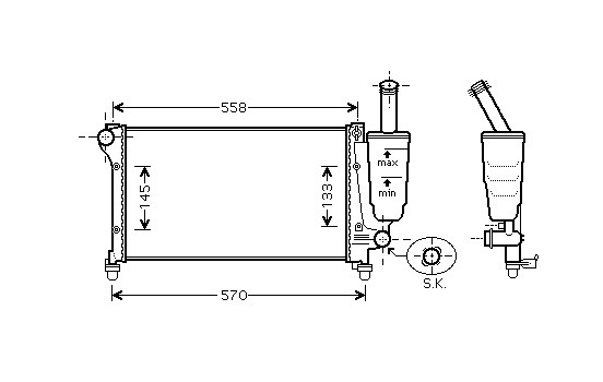 Radiator, engine cooling 17002368 International Radiators