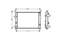 Radiator, engine cooling 17002370 Van Wezel