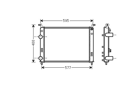 Radiator, engine cooling 17002370 Van Wezel