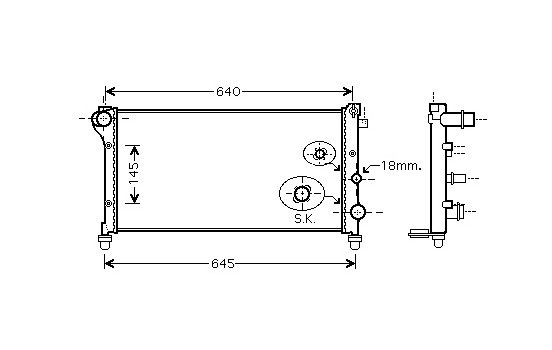 Radiator, engine cooling 17002379 International Radiators