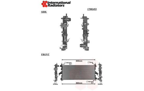 Radiator, engine cooling 17002453 International Radiators, Image 2