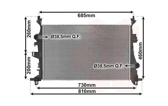 Radiator, engine cooling 17012701 International Radiators