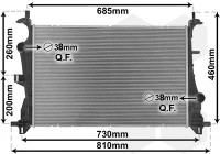 Radiator, engine cooling 17012702 International Radiators