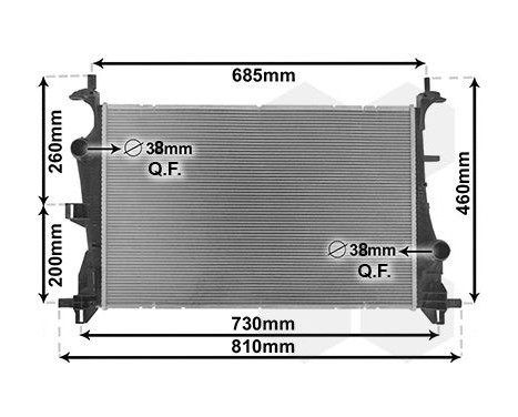 Radiator, engine cooling 17012702 International Radiators