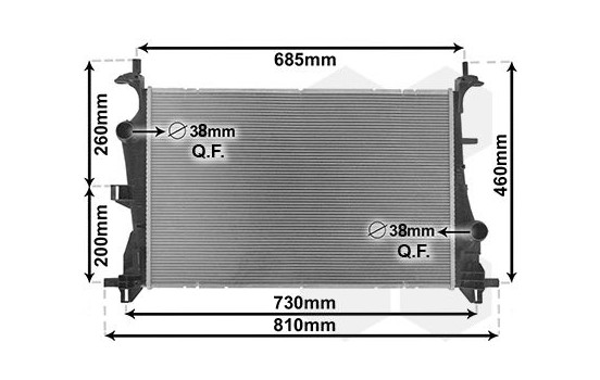 Radiator, engine cooling 17012702 International Radiators