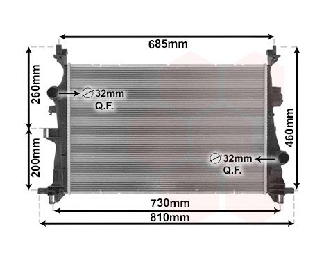 Radiator, engine cooling 17012703 International Radiators