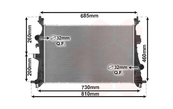 Radiator, engine cooling 17012703 International Radiators